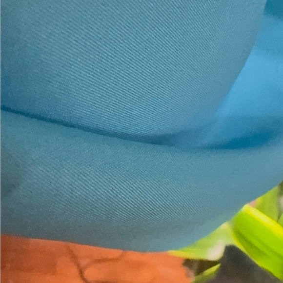 David’s Bridal Strapless Crinkle Chiffon Bridesmaid Dress size 16 Color Blue - Picture 10 of 14